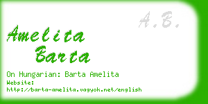 amelita barta business card